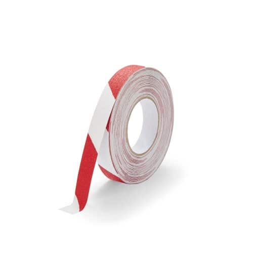 GripFactory Antislip Standaard Tape - rol 25 mm rood/wit - 3000004-RW